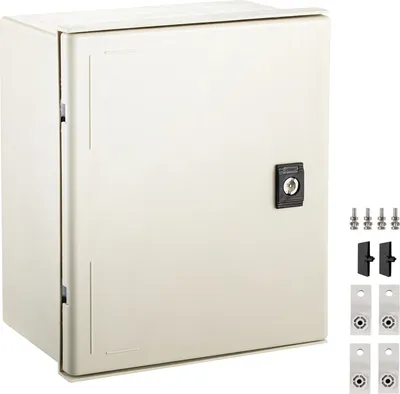 Produktbild von SucceBuy NEMA-Stahlgehäuse, 12 x 10 x 6 Zoll NEMA 4X, Glasfaser, IP66, Außen-/Innenbereich, mit Montageplatte (30 x 25 x 14 cm)