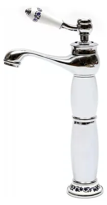 Produktbild von Wasserhahn Retro Nostalgie Drache Küchen Waschbecken Messing Mischbatterie Wasserhahn Vintage Waschbeckenarmatur Nostalgie Einhebelmischer Mischbatterie für Badezimmer, Silber