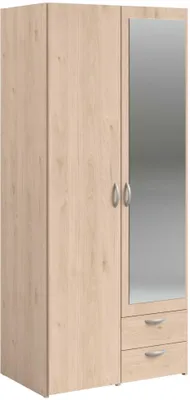 Produktbild von Salvador Kleiderschrank mit Spiegel, 2 Türen und 2 Schubladen - Jackson Eiche