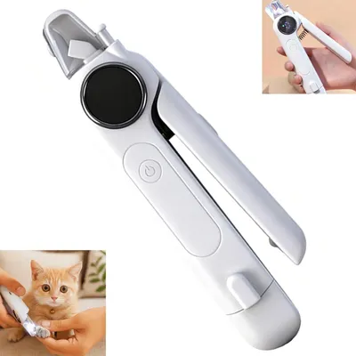 Produktbild von Elektrischer Haustier Nageltrimmer & Polierer, Geräuscharm, LED Licht, Sicherheitsschutz, Für Kleine, Mittlere & Große Hunde Katzen
