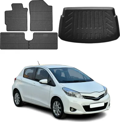 Immagine prodotto di Set tappetini e fodera bagagliaio per Toyota Yaris hatchback 2012-2025 gomma 5x