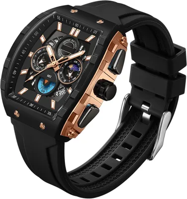 Zdjęcie produktu dla Zegarek Męski Chronograf Duży Sportowy Kwadratowy Zegarek Męski Wojskowy Zegarek Męski Analogowy Zegarek Kwarcowy Data Zegarek Sportowy dla Mężczyzn Świecąca Tarcza