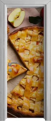 Produktbild von Tür Selbstklebende 70x210 cm Türfolie Türtapete Klebefolie - Apfelkuchen Kuchen