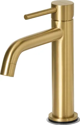 Zdjęcie produktu dla BELIANI Bateria łazienkowa złota mosiądz 18 cm matowa akcesoria łazienkowe nowoczesna