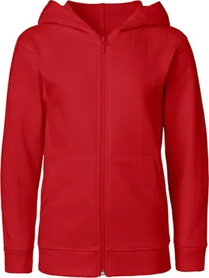 Produktbild von Neutral - Fairtrade - Kids Zip Hoodie - Red - 152
