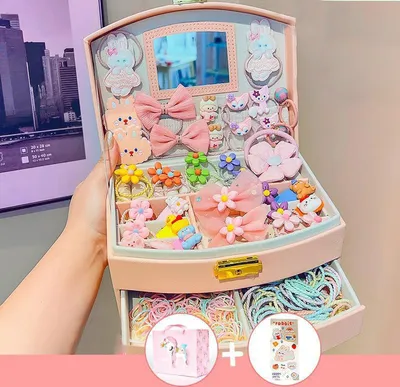 Produktbild von 360Home Kinder Haarschmuck Prinzessin Schmuckschatulle Set 7#
