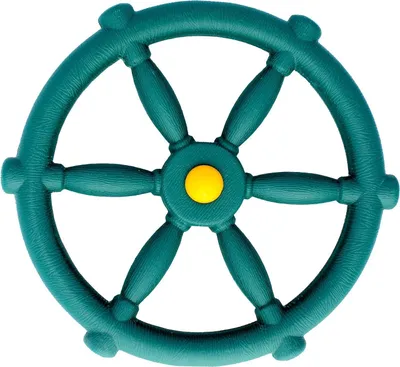 Productafbeelding van Scheepsstuurwiel - Piraat Speelgoed - Buiten Spelen - Eenvoudige Montage - 30 cm Diameter - Groen