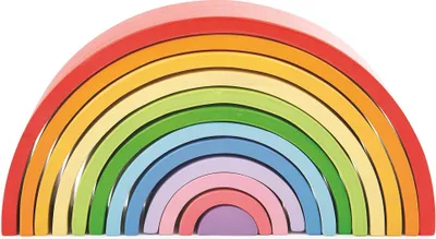 Produktbild von Bigjigs Holz-Stapelpuzzle Regenbogen groß
