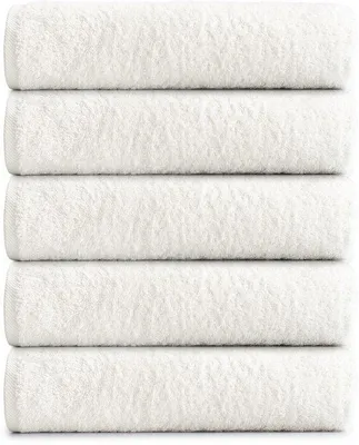 Produktbild von Unyqoos® RELAKZ Badehandtücher 2er-Set Weiß, 100% Baumwolle, 550 GSM, 100 x 160 cm, weich & saugfähig