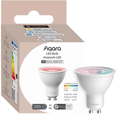 Produktbild von Aqara LED Bulb T2, Intelligentes Leuchtmittel, Bluetooth/Zigbee, Weiß, GU10, 2000 K, 9000 K