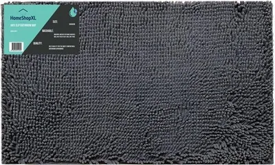 Produktbild von Badematte - 50x80cm - Dunkelgrau Anthrazit - Große rutschfeste Duschmatte Badezimmermatte oder Toilettenmatte