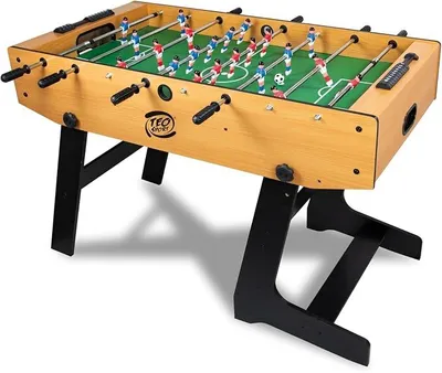 Imagen del producto de Silecomplaza Teorema 68063: Mesa de futbolín plegable, de madera, con barras telescópicas. Dimensiones: 158 x 45 x 85 cm