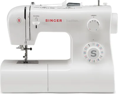 Produktbild von Singer Tradition 2282 Nähmaschine – 32 Stichprogramme, Automatischer Nadeleinfädler, Ein-Stufen-Knopfloch, Inklusive Zubehör, Für Anfänger und Fortgeschrittene
