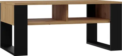 Image de Table basse avec étagère LAUREN 3 – chêne artisan / noir