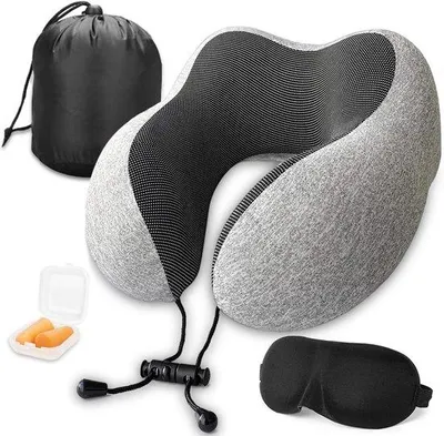 Produktbild von Reisekissen aus Memory-Schaum – Ergonomisches Nackenkissen für unterwegs