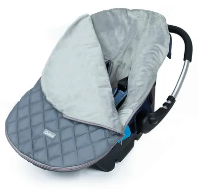 Produktbild von Fußsack – Fußsack für Autositz – Wasserdicht und winddicht – Grau – Für Autositz und Kinderwagen