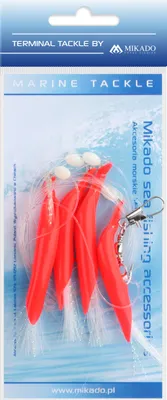 Produktbild von MIKADO Paternoster RIG Beifänger Dorschmontage Kabeljau  Farbe Rot-Weiß / Haken 1/0