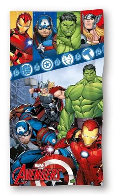 Produktbild von Strandtuch für Kinder aus Baumwolle 70x140 Avengers