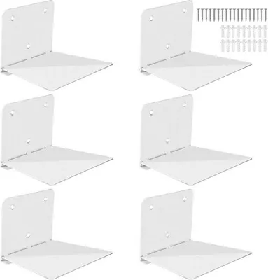 Produktbild von Famanu Bücherregal Set – 4 unsichtbare, schwere Wandregale für Schlafzimmer und Büro