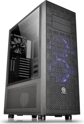 Produktbild von Thermaltake Core X71 TG Edition, Full Tower, PC, Schwarz, ATX, micro ATX, Mini-ITX, SPCC, Gehärtetes Glas, Blau