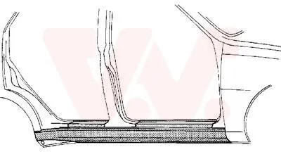 Produktbild von VAN WEZEL 5834104 Schweller Reparaturblech Einstiegblech Rechts für VW PASSAT Variant (3A5, 35I) PASSAT (3A2, 35I)