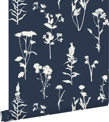 Immagine prodotto di ESTAhome carta da parati fiori selvatici blu scuro 50 x 900 cm
