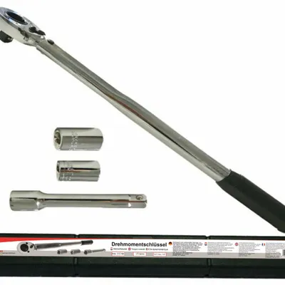 Immagine prodotto di Torque wrench with extension and sockets 17/19 mm