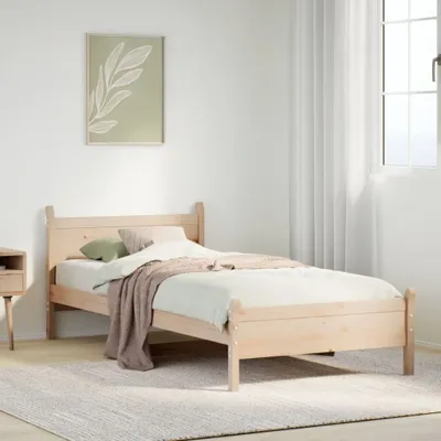 Produktbild von 2025 cloris Bettrahmen inkl. Lattenrost - Massivholzbett ohne Matratze 90x200 Kiefernholz - Klassische Betten Sale1757496 1parcel