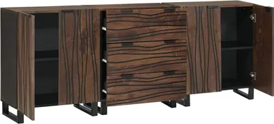 Produktbild von vidaXL Sideboard Set 3 stk. Braun 180 x 33 x 75 cm Massivholz Mango