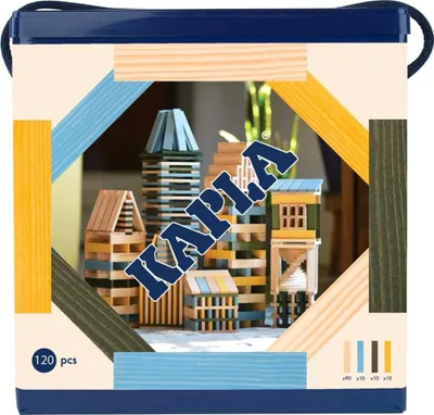 Image de Boîte 120 Bleu Clair, Jaune & Vert - KAPLA