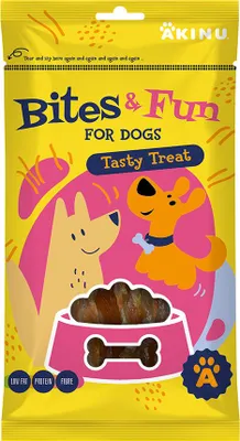 Obrázok produktu pre Akinu BITES & FUN Kuracie kúsky pre psov 85 g