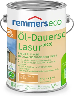 Produktbild von Remmers Öl-Dauerschutz-Lasur [eco] pinie/lärche (RC-260) 2,5 l, Holzlasur aussen
