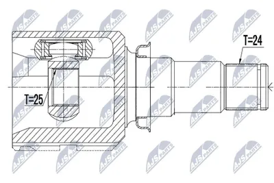 Produktbild von NTY Gelenksatz Antriebswelle Vorne Rechts für TOYOTA Corolla XII Kombi (E210) NPW-TY-158