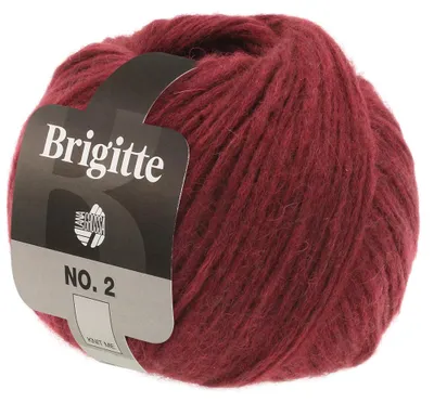 Produktbild von Lana Grossa BRIGITTE NO. 2 Wolle 50 g 140 m Alpaka Baumwolle Strickgarn Farbe 033 - Bordeaux