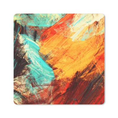 Produktbild von MuchoWow® Mauspad Mousepad Gemälde - Abstrakt - Öl 30x30 cm - Mousepads - Maus Mat - Pad - Mausunterlage - Gaming