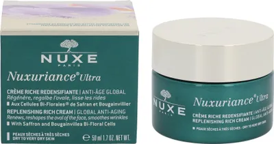Produktbild von NUXE Nuxuriance Ultra, Tagescreme, Frauen, trockene Haut, Sehr trockene Haut, Gesicht, Anti-Aging, Feuchtigkeitsspendend, Nährend, Aufpolsterung, Nachfüllen, Glättend, 50 ml
