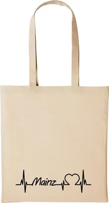 Produktbild von Huuraa Baumwollbeutel Mainz Geschenk Einkaufstasche Natural 10 Liter Baumwolle Mainz Accessoire