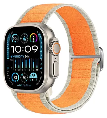 Obrázek produktu pro Pro Apple Watch Ultra 2 / 1 49mm Nylonový náhradní řemínek s elastickou sponou Orange