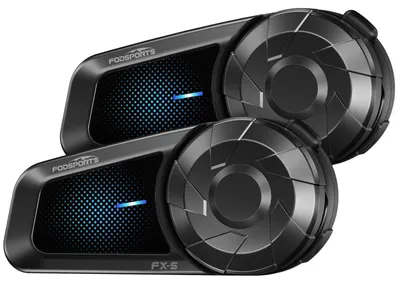 Image de Système de communication moto Fodsports FX-S, modèle duo pour 2 casques, Bluetooth 5.4