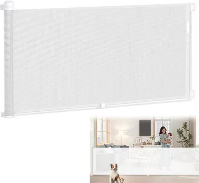 Productafbeelding van Uittrekbaar Deurbeschermingsrooster voor Trappen en Deuren - Veiligheid voor Baby's en Huisdieren