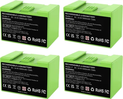 Obrázek produktu pro Náhradní baterie, kapacita 5000 mAh, kompatibilní s iRobot Roomba e- a i-series, 4 ks