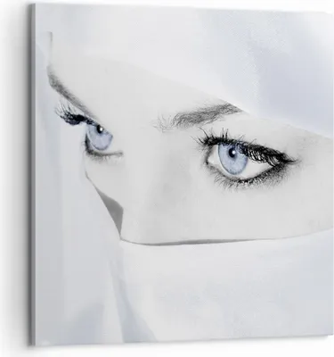 Produktbild von Bild auf Leinwand - Leinwandbild - Schönheit Gesicht Mädchen Mode - 60x60cm - Wand Bild - Wanddeko - Leinwanddruck - Bilder - Kunstdruck - Wanddekoration - Leinwand bilder - Wandkunst - AC60x60-2159