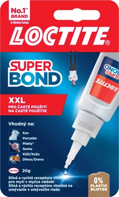 Produktbild von Loctite Super Bond XXL Sofortkleber – 20 g – Schnelltrocknend in 10 Sekunden – Wasser-, stoß- und hitzebeständig – Universeller Starkkleber, 1 Stück [H2989732]