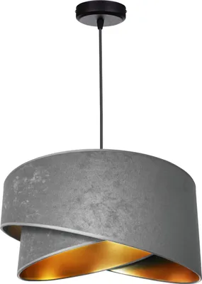 Image de Lampe à suspendre Abat-jour en velours gris Lampe de salle à manger, salon, cuisine de la série N131 (N131-G)