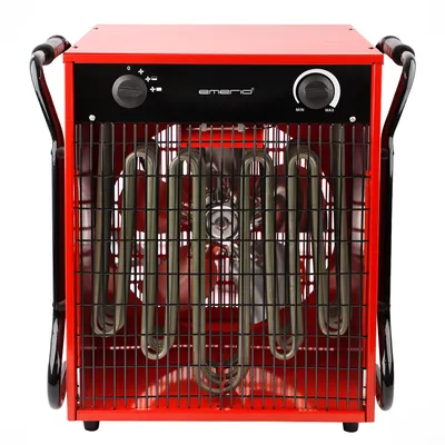 Produktbild von Emerio Power-Heizlüfter FH-117330 – Bauheizer – 150 m² - 15.000 W – 400 V – 2 Heizstufen – einstellbarer Thermostat - IP24 - Kippschutz