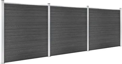 Obrázek produktu pro vidaXL Sada plotových prvků WPC 526x186 cm černá