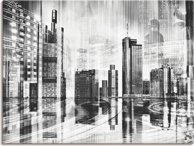 Produktbild von ARTland Leinwandbild Frankfurt Skyline Collage 01 Größe: 40x30 cm