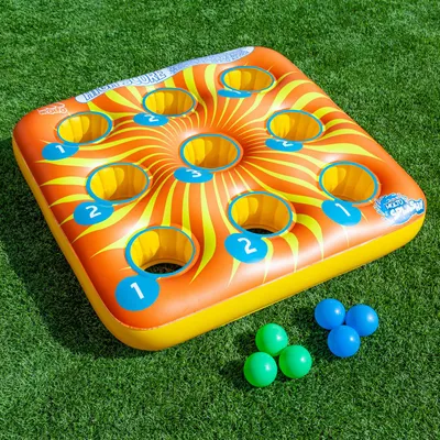 Produktbild von Aufblasbares Wurfspiel 3 Gewinnt mit 6 Bällen