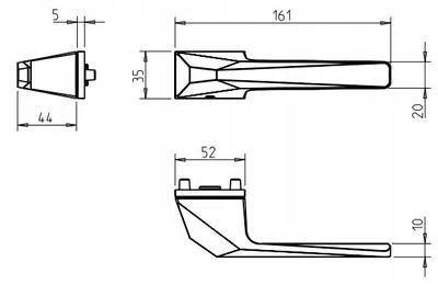 Image de Tupai 4155 5RE-142 Poignée Design Nickel Perle