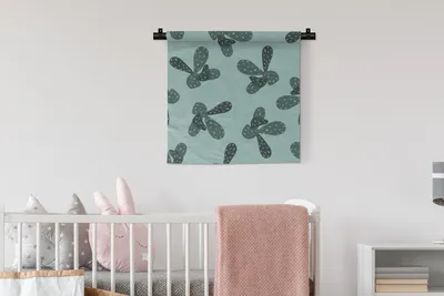 Produktbild von MuchoWow® Wandteppich Wandbehang Sommer - Pflanzen - Pastell 60x60 cm Tapisserie Dekoration Wandtuch - Dekorationen - Wand Decke